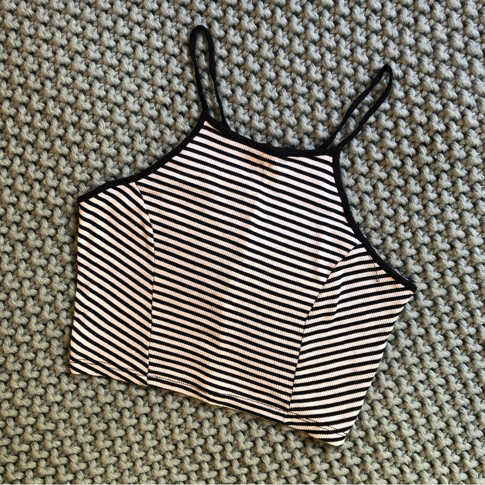 Vintage Striped Crop Top